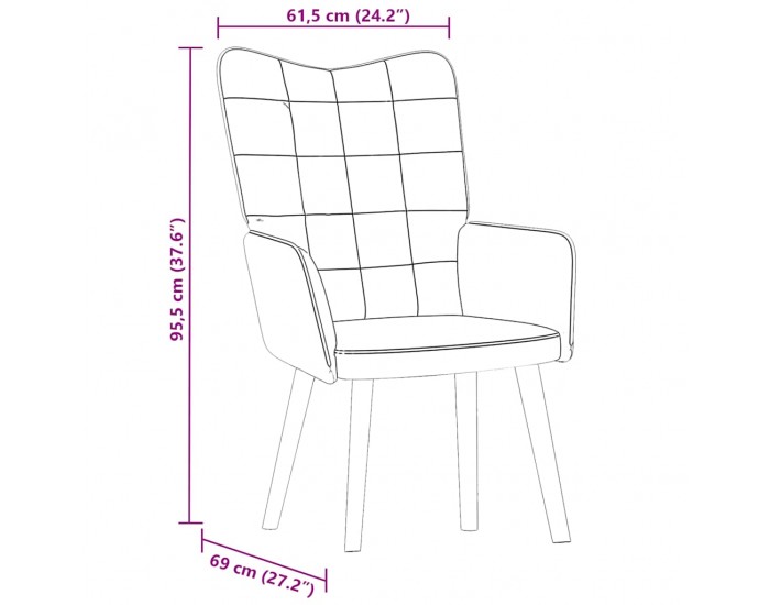 Sonata H Релакс стол, син, кадифе