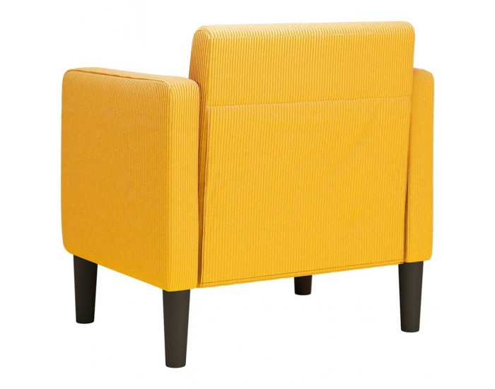 Sonata H Разтегателен диван с подлакътници светложълт 54 см