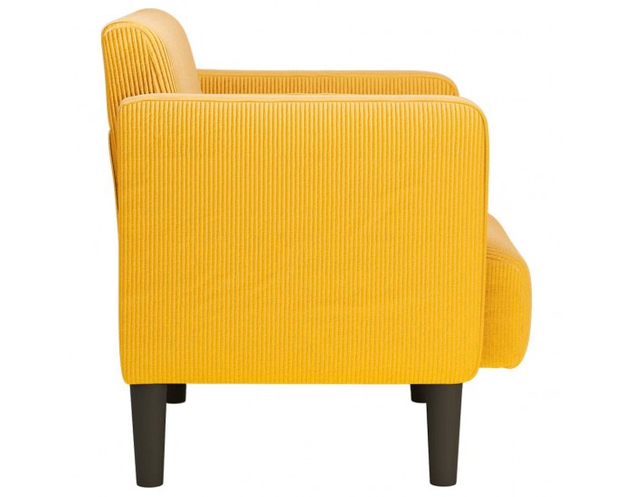 Sonata H Разтегателен диван с подлакътници светложълт 54 см