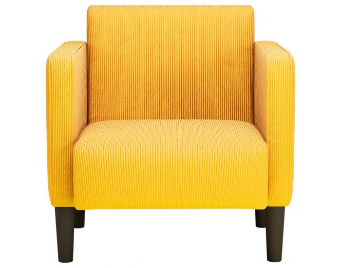 Sonata H Разтегателен диван с подлакътници светложълт 54 см