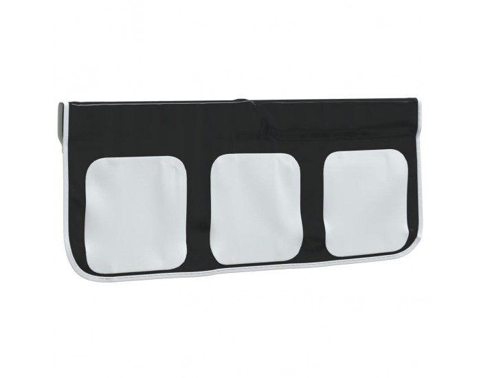 Sonata H Завеси за високо легло с тунел и кула, бяло и черно