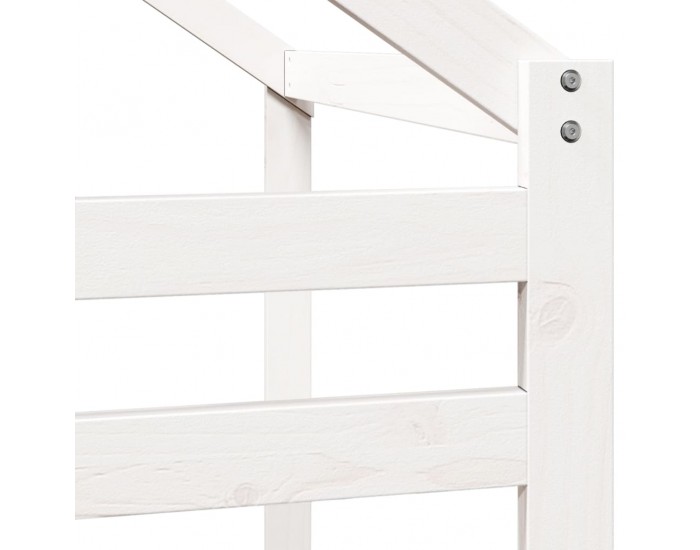 Sonata H Покрив за детско легло, бял, 198x97x113 см, бор масив