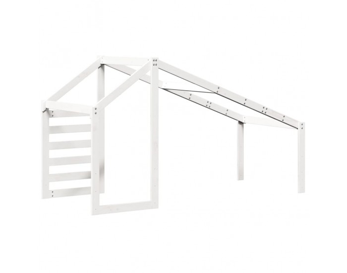 Sonata H Покрив за детско легло, бял, 198x97x113 см, бор масив