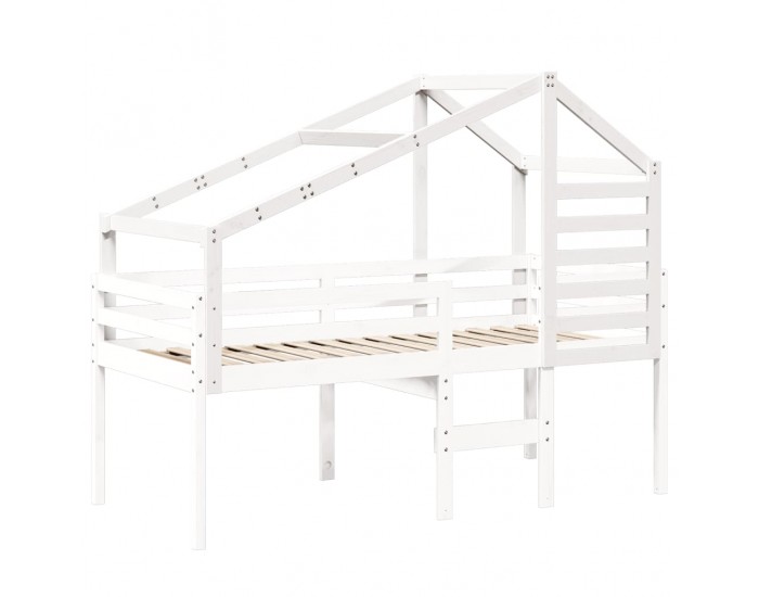 Sonata H Покрив за детско легло, бял, 198x97x113 см, бор масив