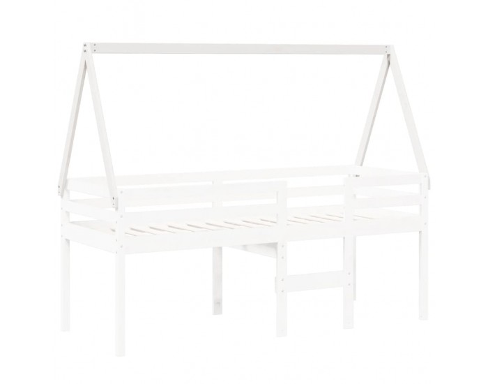 Sonata H Покрив за детско легло, бял, 199x95,5x88 см, бор масив