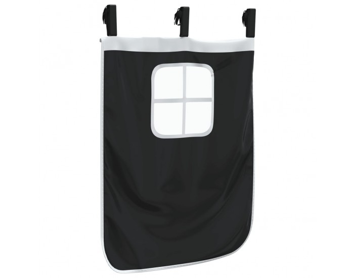 Sonata H Завеси за високо детско легло, бяло и черно, полиестер