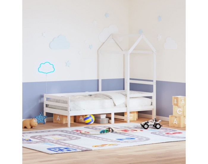 Sonata H Покрив за детско легло, бял, 118x70x176,5 см, бор масив