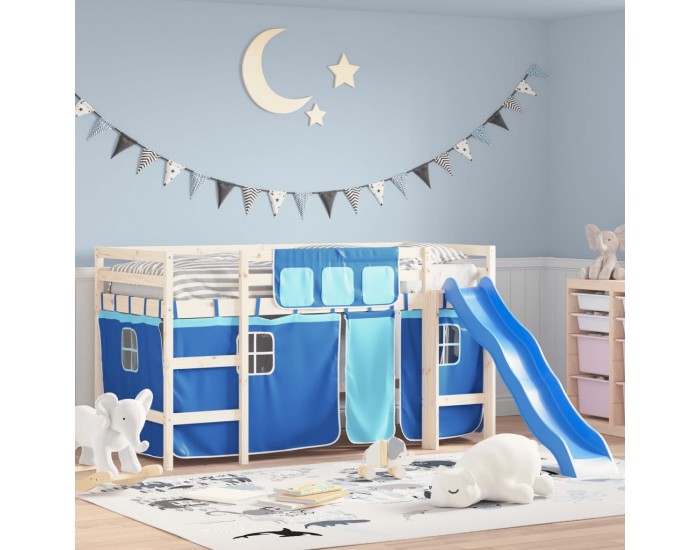 Sonata H Завеси за високо детско легло, сини, полиестер