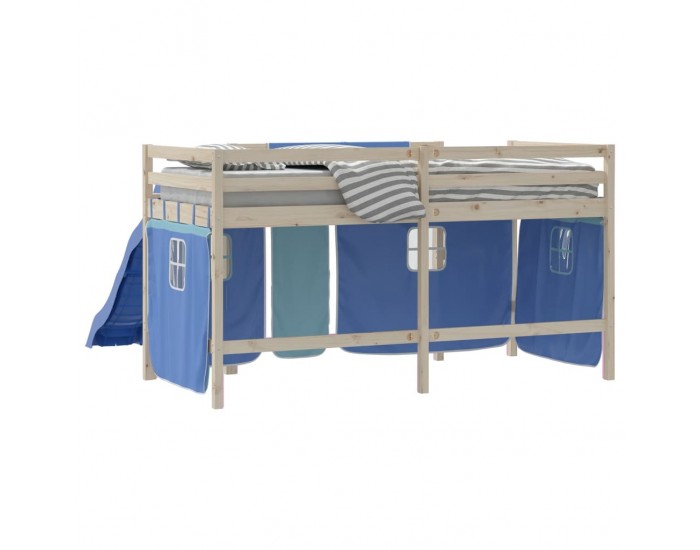 Sonata H Завеси за високо детско легло, сини, полиестер