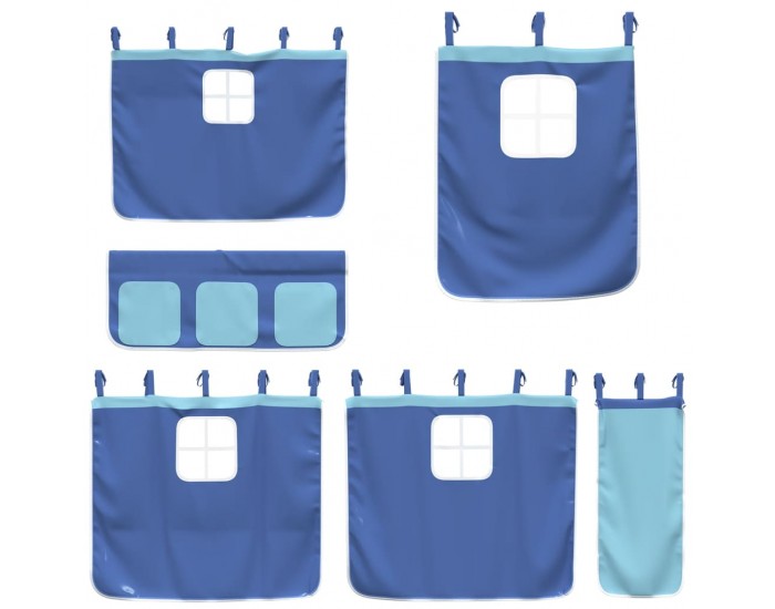 Sonata H Завеси за високо детско легло, сини, полиестер