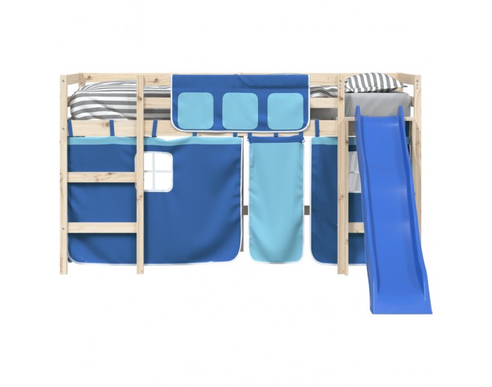 Sonata H Завеси за високо детско легло, сини, полиестер