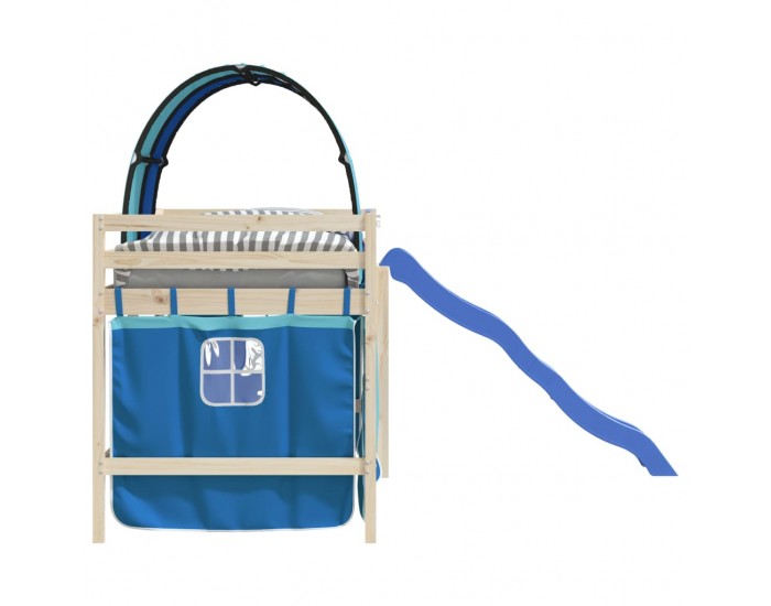 Sonata H Завеси за високо детско легло с тунел, сини, полиестер