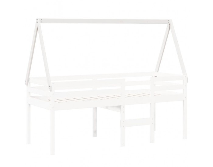 Sonata H Покрив за детско легло, бял, 199x80,5x88 см, бор масив