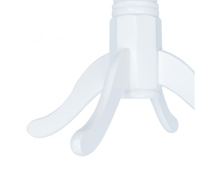 Sonata H Трапезен комплект от 5 части, масивна каучукова дървесина, бял