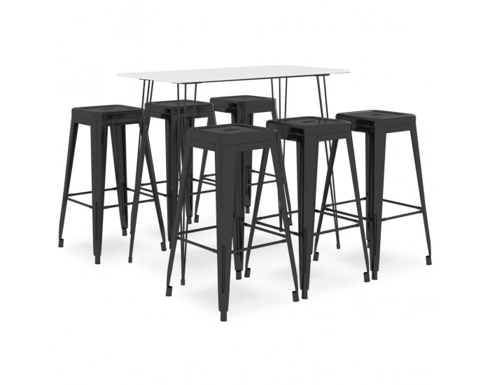 Sonata H Бар комплект от 7 части, бяло и черно