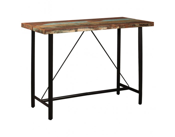 Sonata H Бар комплект 7 части регенерирано дърво масив и естествена кожа