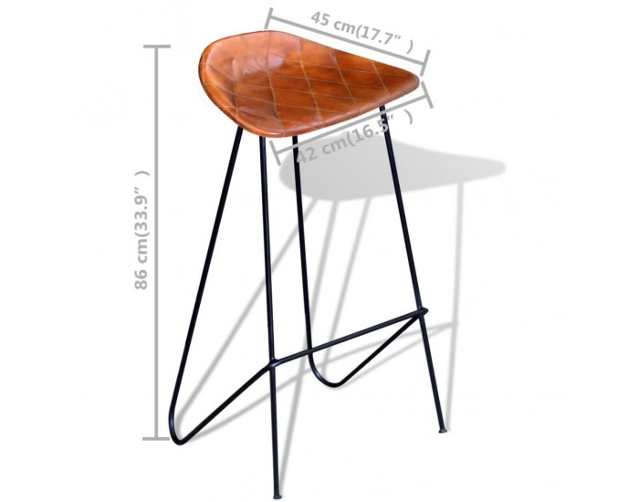 Sonata H Бар комплект 7 части регенерирано дърво масив и естествена кожа