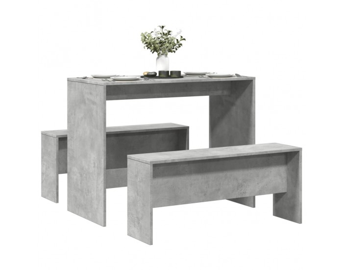 Sonata H Комплект трапезна маса и пейки, 3 части, инженерно дърво