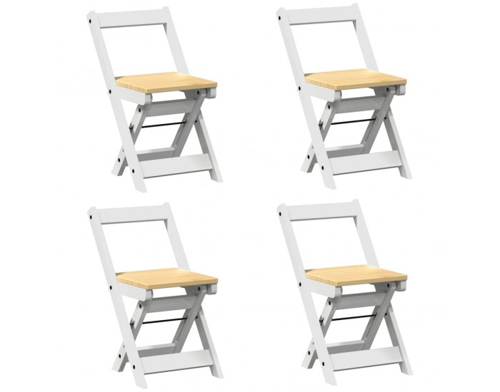 Sonata H Трапезен комплект Corona тип пеперуда 5 части сгъваем бял бор