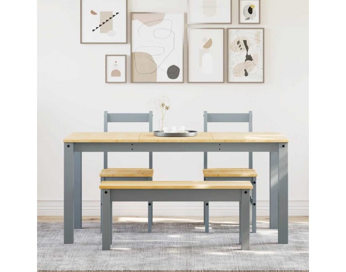 Sonata H Трапезен комплект от 4 части Panama, сив бор масив