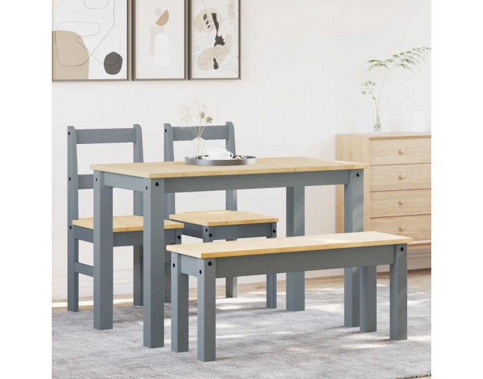 Sonata H Трапезен комплект от 4 части Panama, сив бор масив