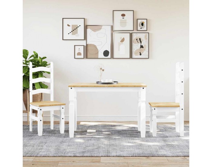 Sonata H Трапезен комплект от 3 части Panama, Бяла бор масив