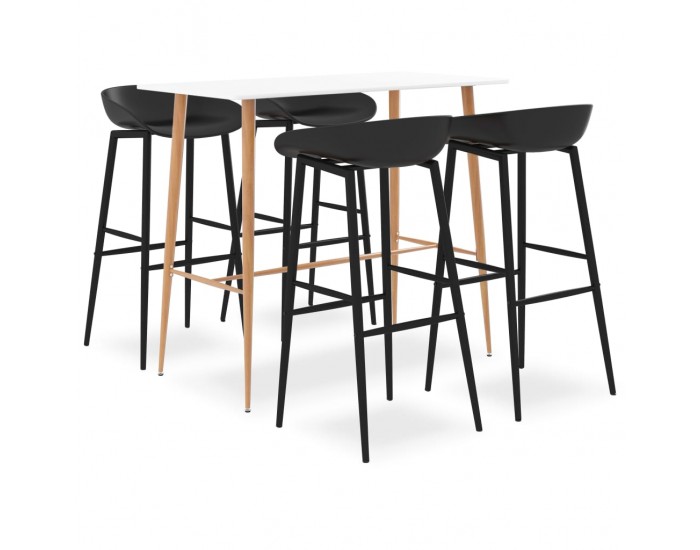 Sonata H Бар комплект от 5 части, бяло и черно