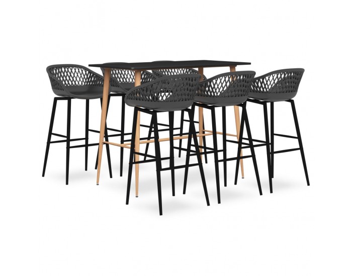 Sonata H Бар комплект от 7 части, черно и сиво