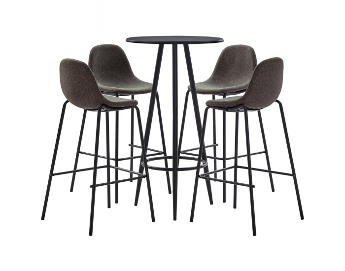 Sonata H Бар комплект от 5 части, текстил, тъмносив