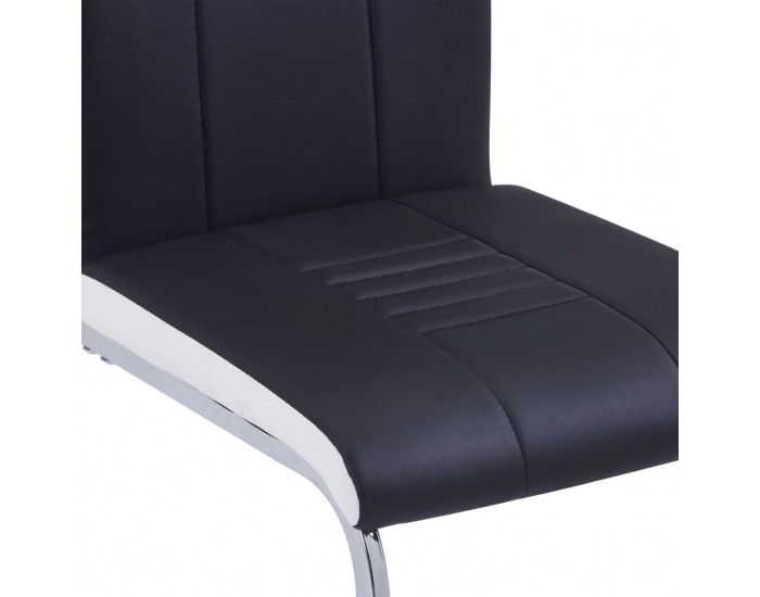 Sonata H Трапезен комплект от 5 части, изкуствена кожа, черен