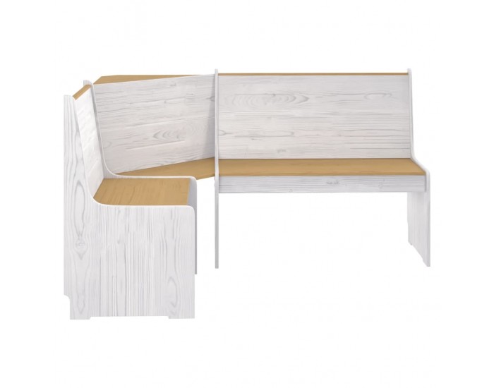 Sonata H Трапезен комплект от 3части REINE меденокафяво и бяло бор масив