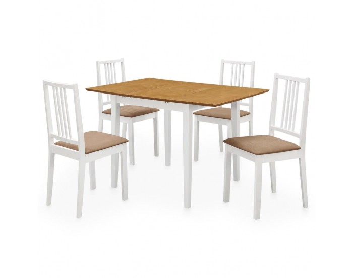 Sonata H Трапезен комплект от 5 части, МДФ, бял