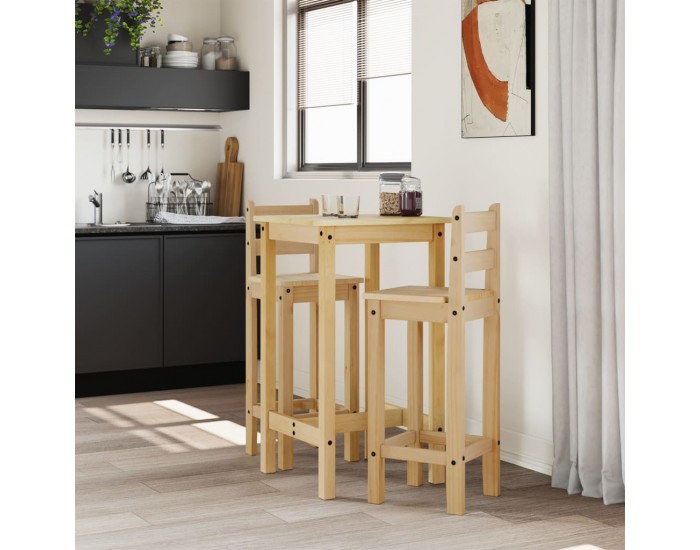 Sonata H Бар комплект от 3 части, масивна борова дървесина