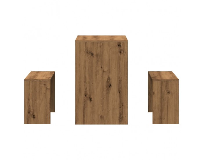 Sonata H Трапезна маса и пейки, 3 части, дъб артизан, инженерно дърво