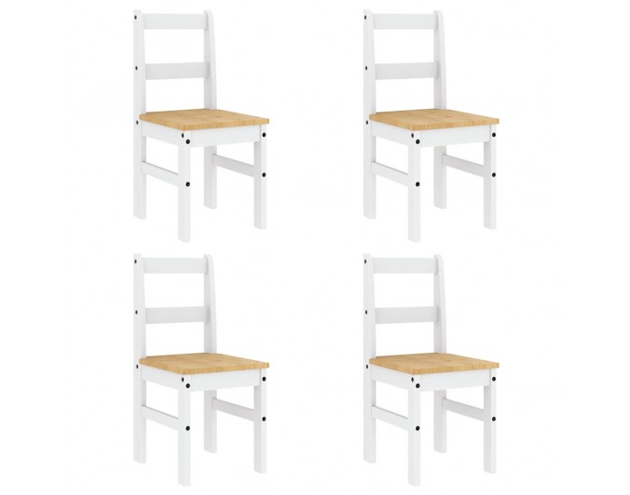 Sonata H Трапезен комплект от 5 части Panama, Бяла бор масив