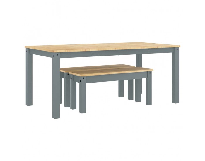 Sonata H Трапезен комплект от 3 части Panama, сив бор масив