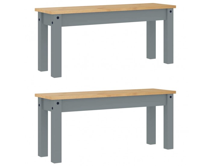 Sonata H Трапезен комплект от 3 части Panama, сив бор масив