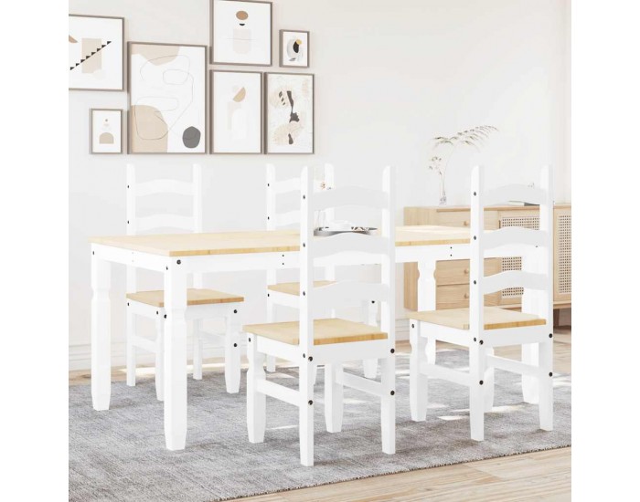 Sonata H Трапезен комплект от 5 части Panama, Бяла бор масив