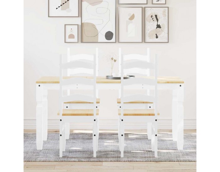 Sonata H Трапезен комплект от 5 части Panama, Бяла бор масив