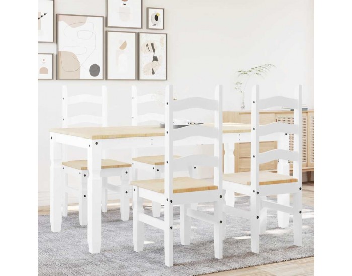 Sonata H Трапезен комплект от 5 части Panama, Бяла бор масив