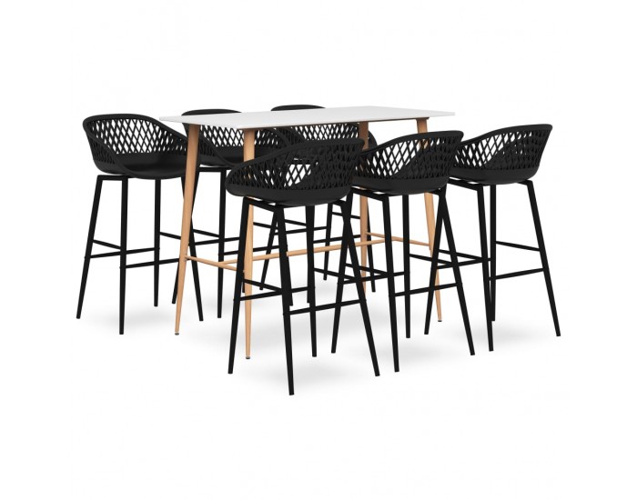 Sonata H Бар комплект от 7 части, бяло и черно