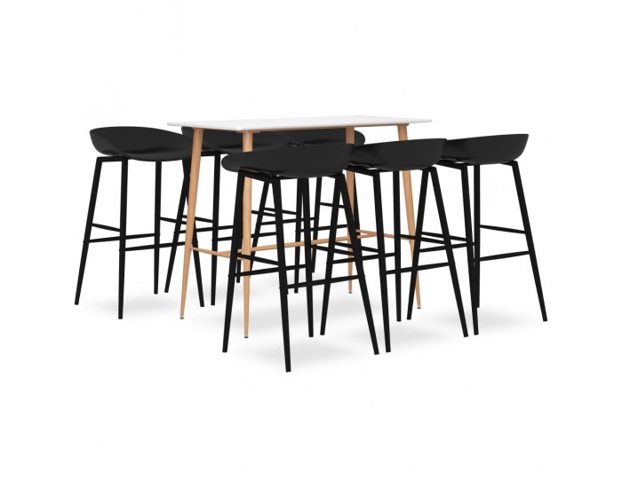 Sonata H Бар комплект от 7 части, бяло и черно