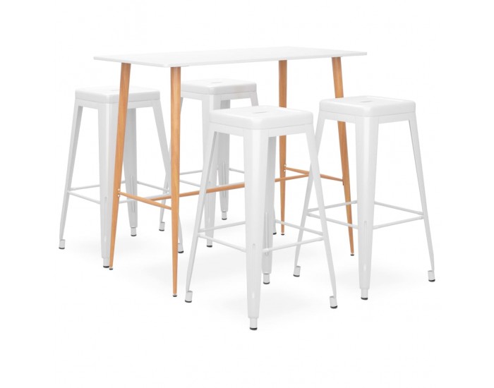 Sonata H Бар комплект от 5 части, бял