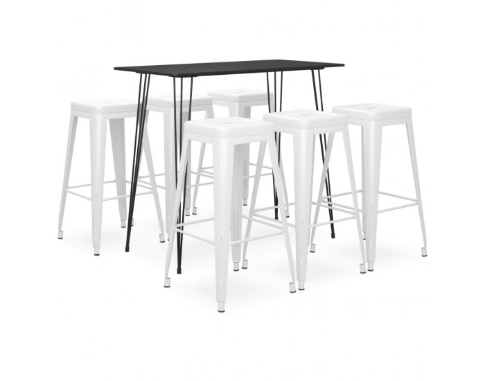 Sonata H Бар комплект от 7 части, черно и бяло