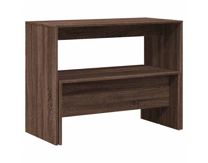 Sonata H Комплект маса за хранене и пейка от 3 части Кафяв дъб от