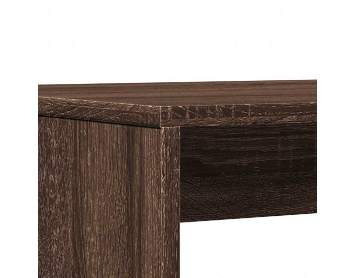 Sonata H Комплект маса за хранене и пейка от 3 части Кафяв дъб от