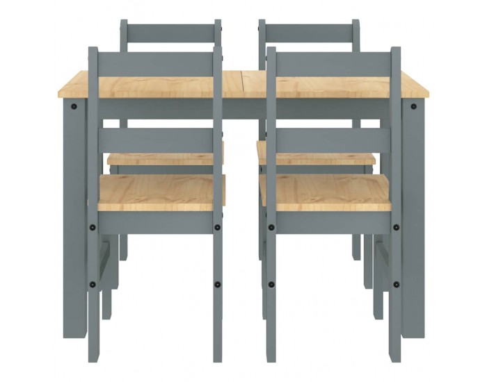 Sonata H Трапезен комплект от 5 части Panama, сив бор масив