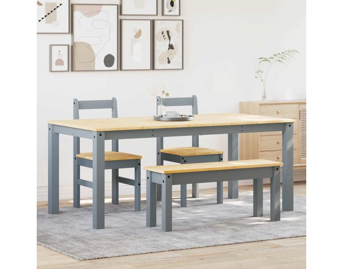 Sonata H Трапезен комплект от 4 части Panama, сив бор масив