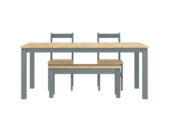 Sonata H Трапезен комплект от 4 части Panama, сив бор масив