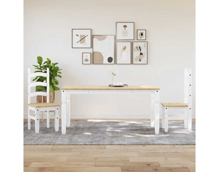 Sonata H Трапезен комплект от 3 части Panama, Бяла бор масив